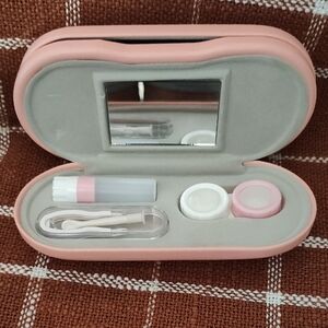 Pink and Gray Contact Lens Travel Kit